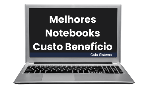 Imagem Ilustrativa de um Notebook com a frase na tela Melhores Notebooks Custo Benefício